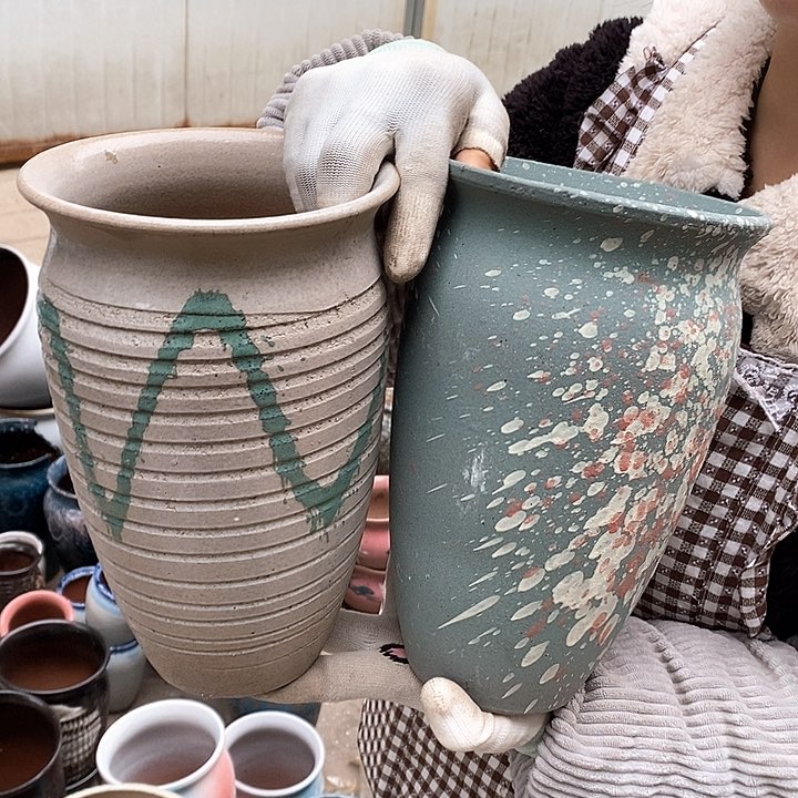 紫砂花盆瑕疵口15高25瑕疵