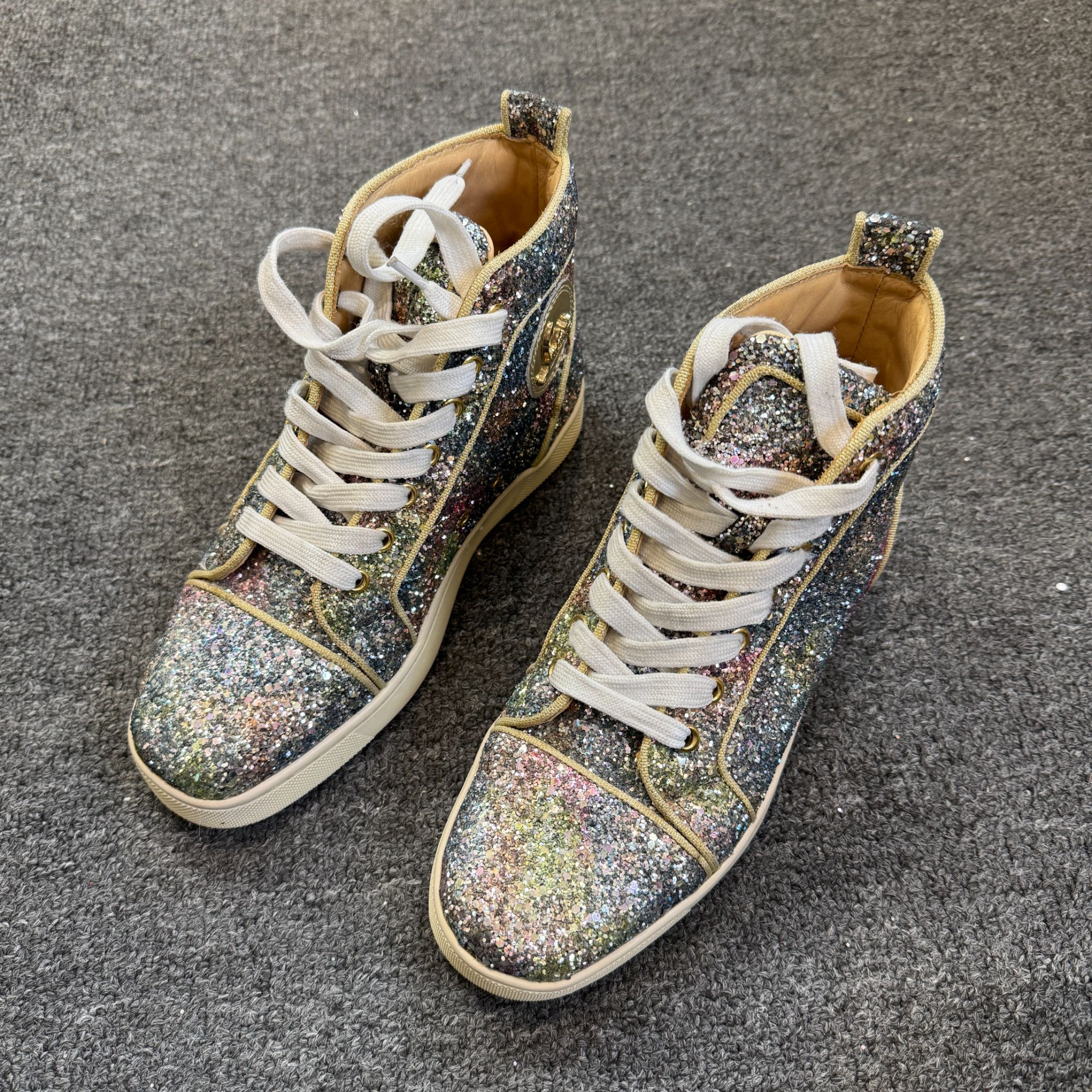 Christian Louboutin/克里斯提·鲁布托亮片 高帮板鞋 35.5码/2641
