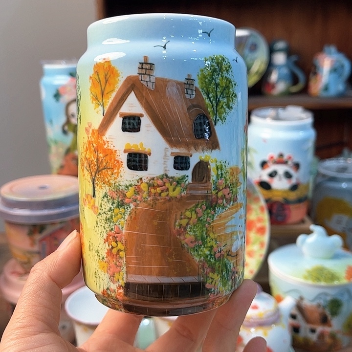 陶景德镇釉下手绘陶瓷 