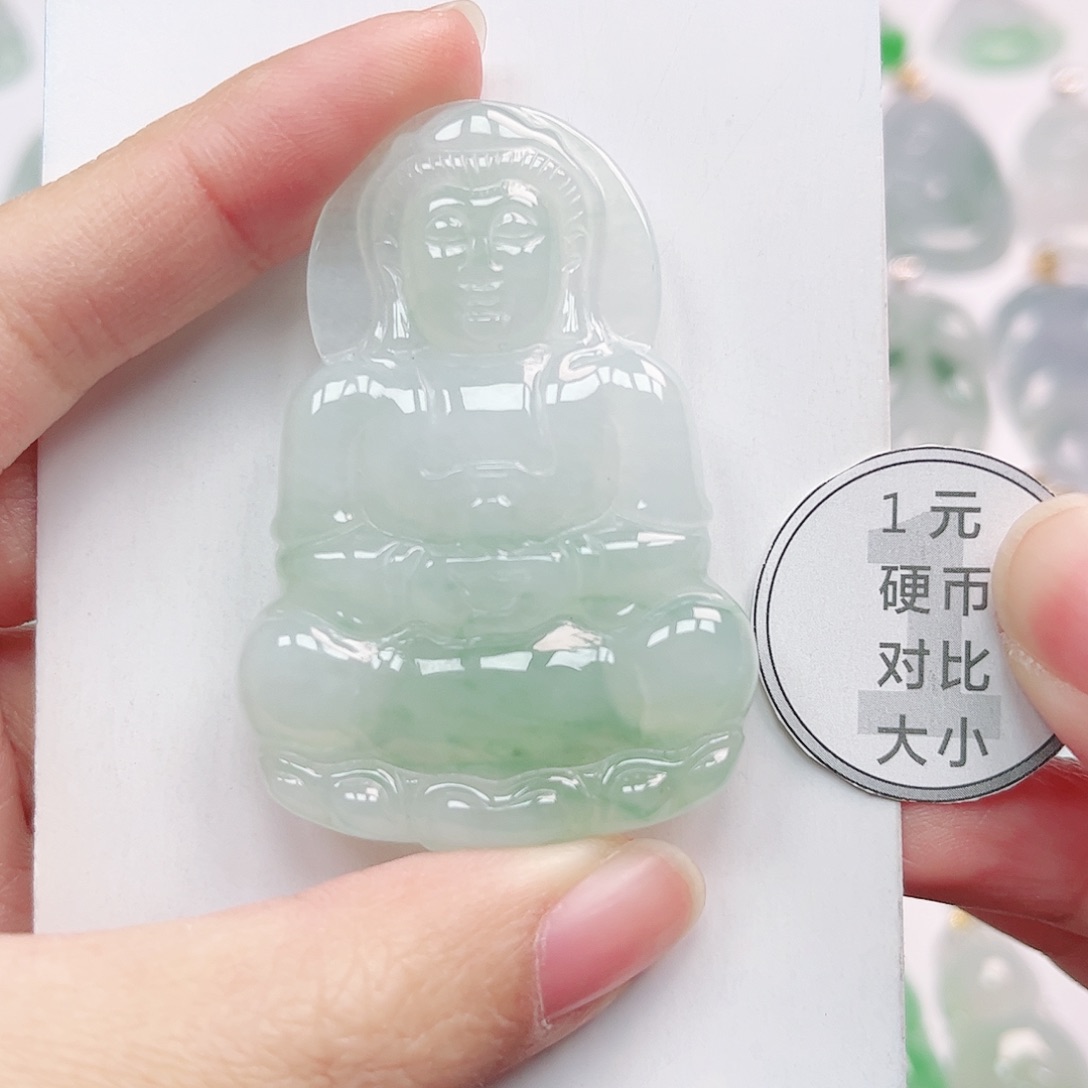 旋***～翡翠未镶嵌挂件天然A货翡翠