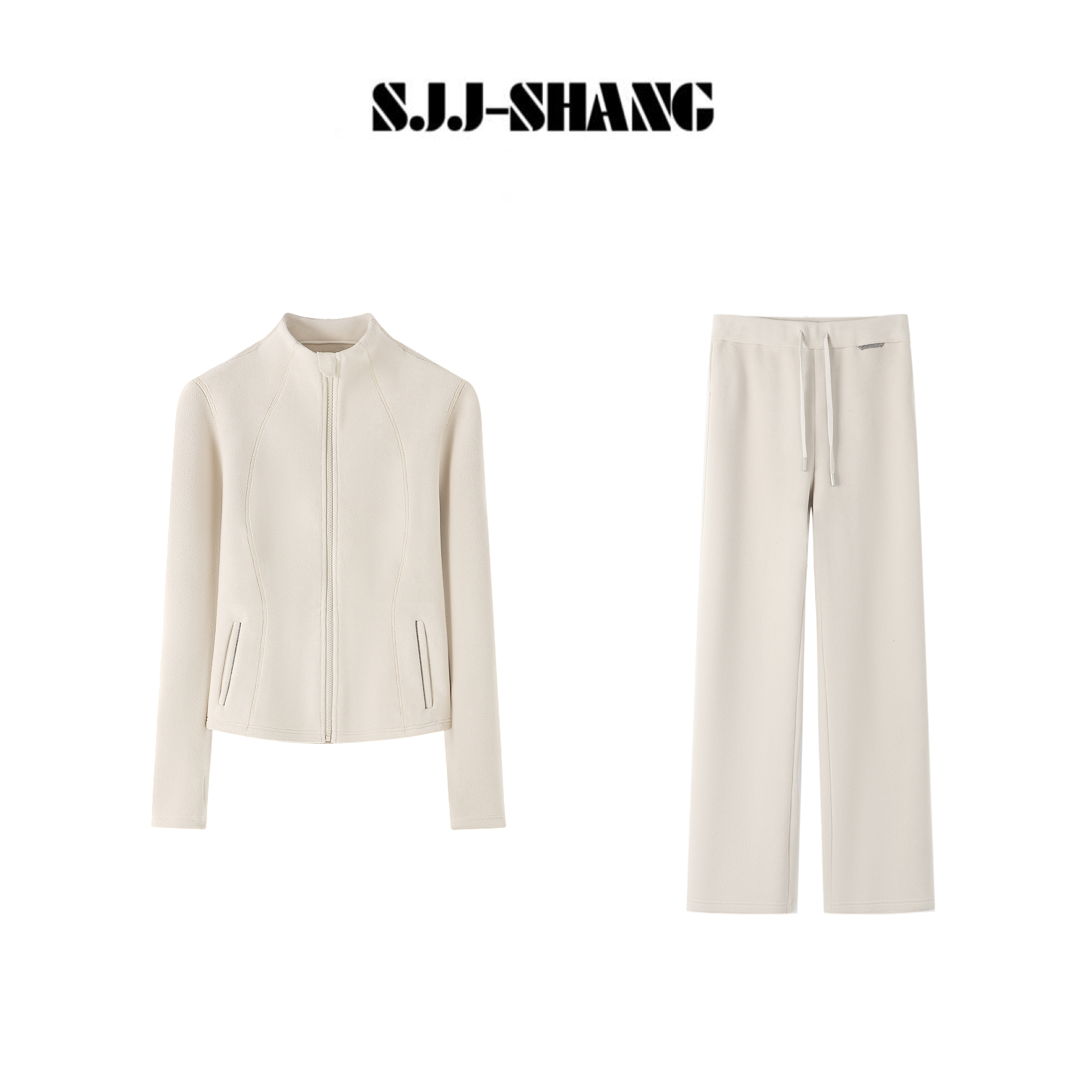 SJJ-SHANG【蓄暖套装】Bc珠链双面暖绒休闲保暖套装q136489p