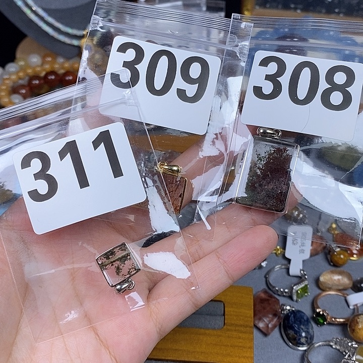 银S925镶嵌珠宝半成品水晶吉*哗