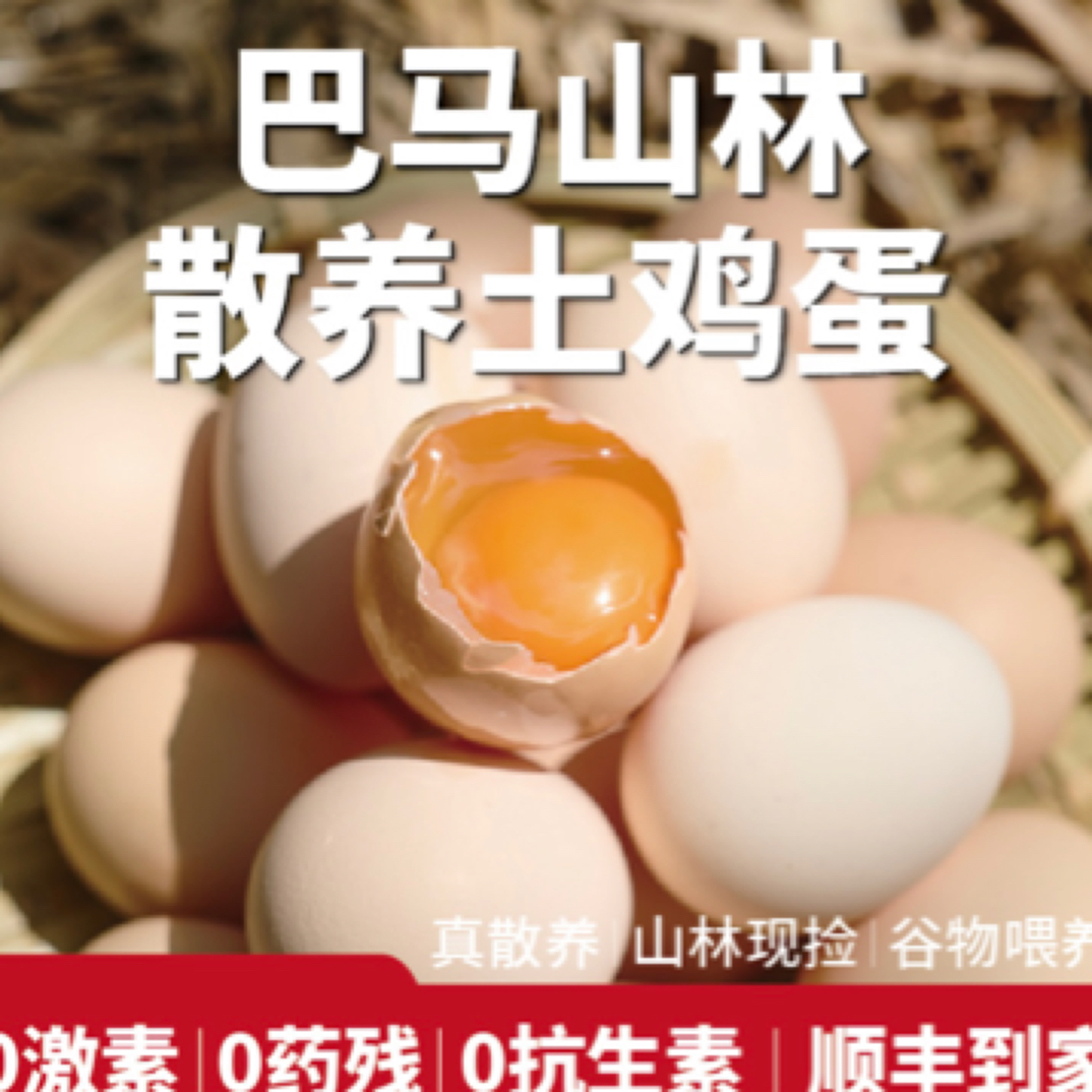 （小霞夫妇）巴马土鸡蛋30枚盒约2～2.5斤个头偏小介意勿拍