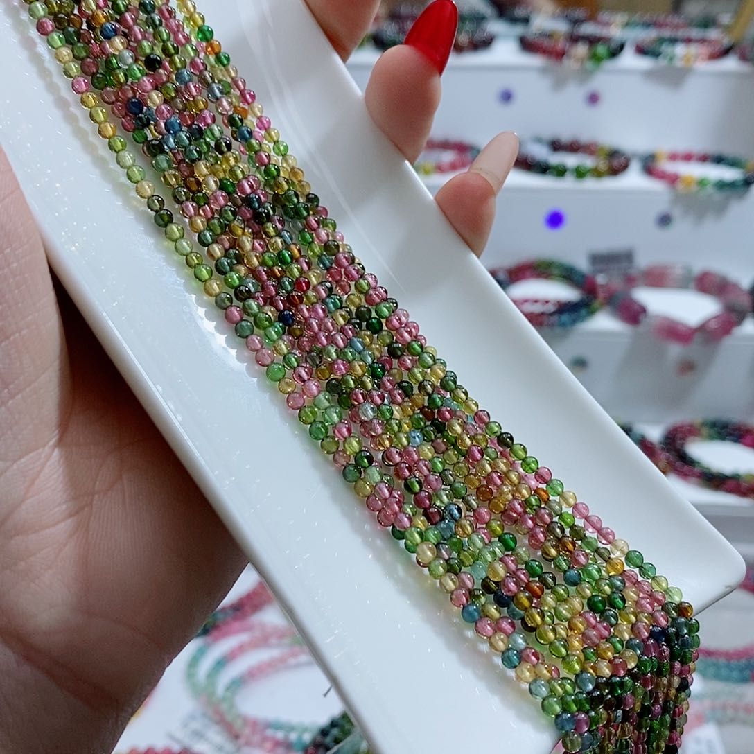 碧玺手链未镶嵌多样性发一条