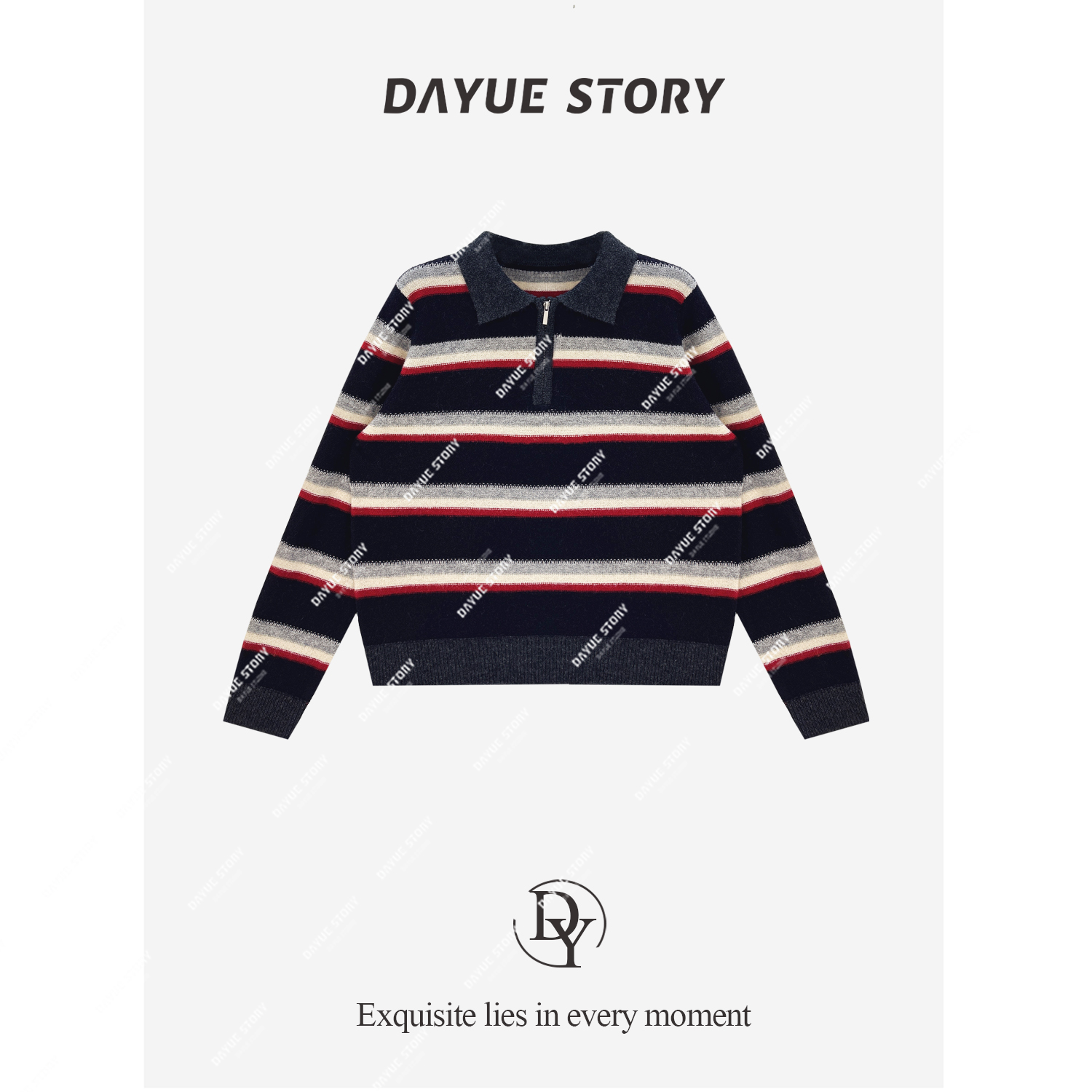 DAYUE【北欧来信】质感藏在细节里～暖糯100羊毛条纹针织衫（会起球）