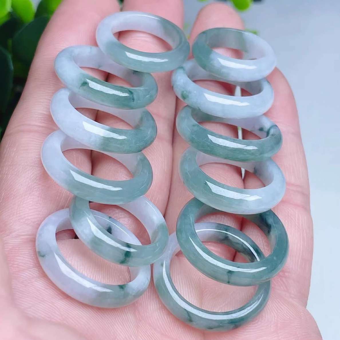 天然翡翠A货翡翠戒指戒圈飘花指环情侣款多样性发其一