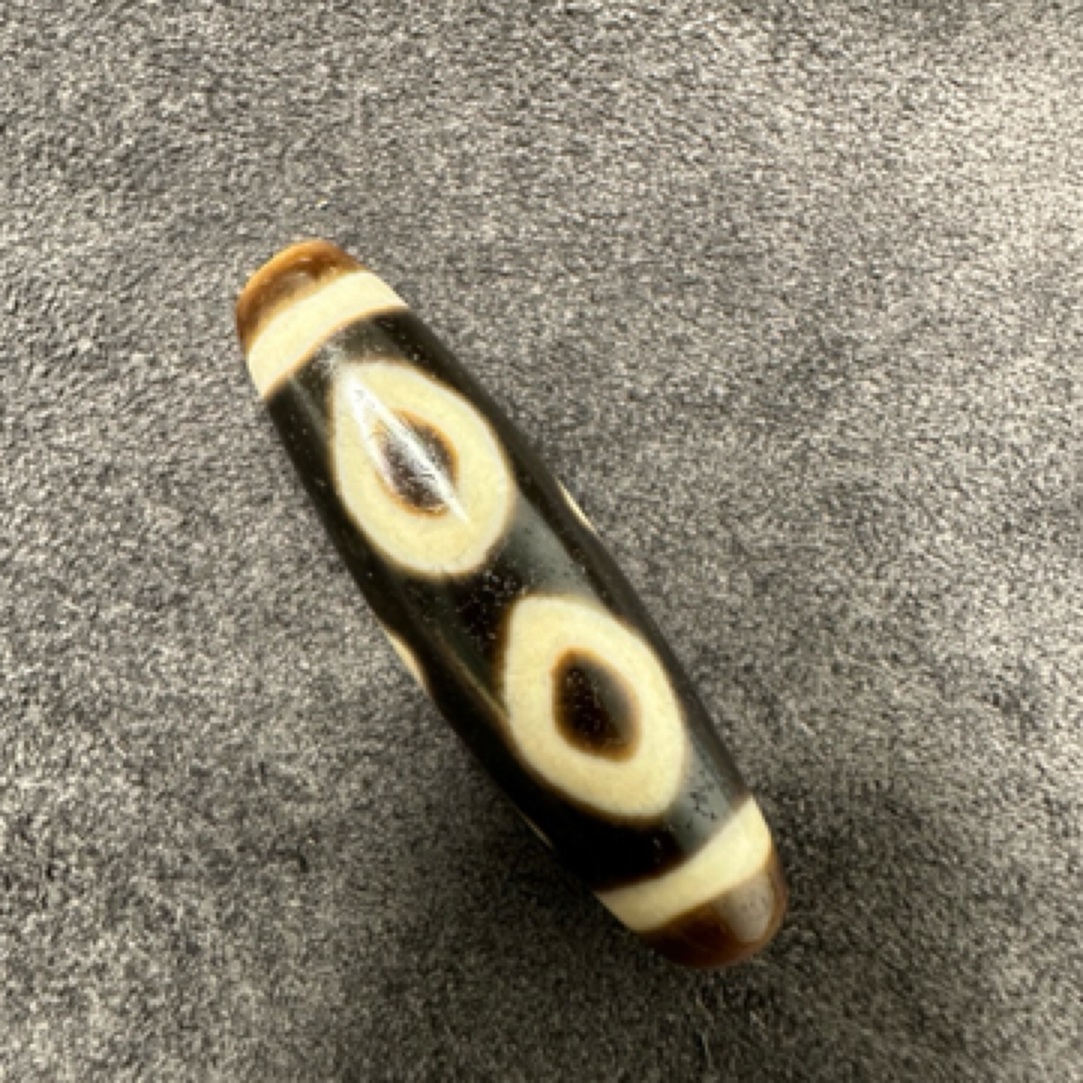 台湾上肯老超超顶佛心三眼玛瑙珠