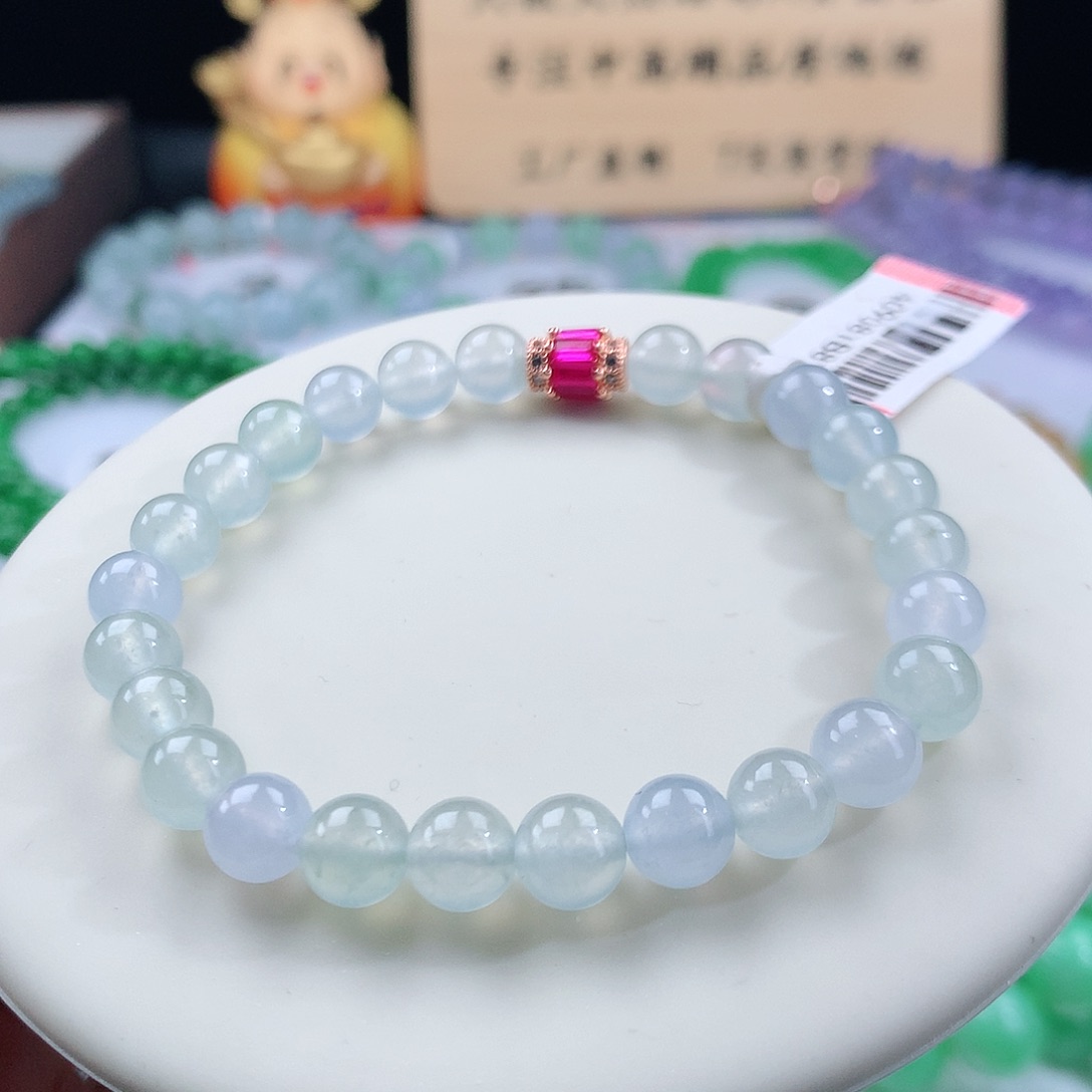 翡翠手链未镶嵌沁*卡7