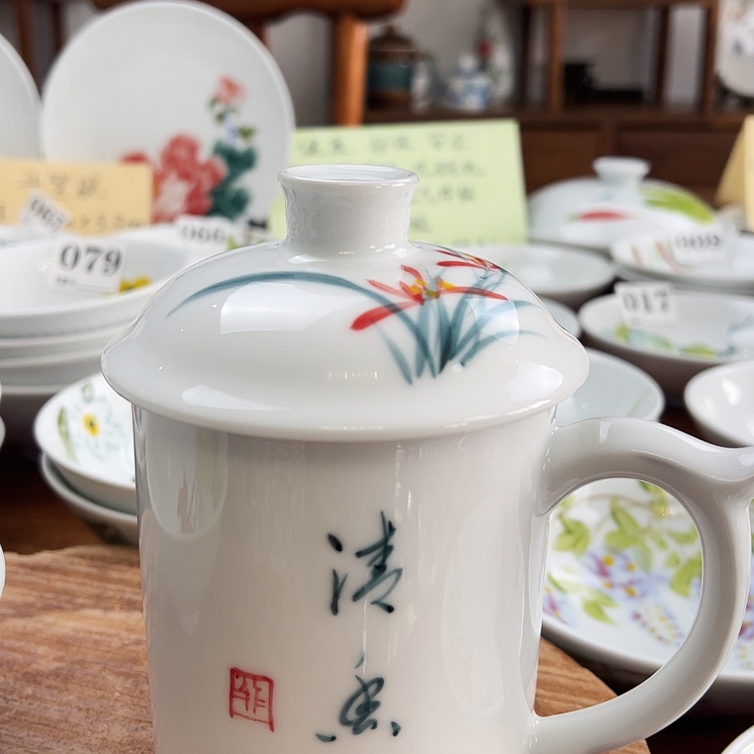 瓷片景德镇陶瓷手工手绘制作