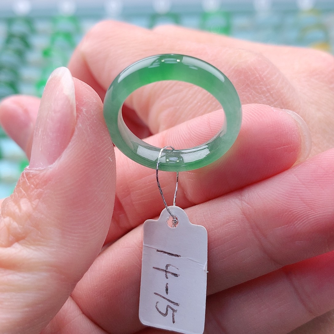 翡翠戒指未镶嵌A货缅甸翡翠