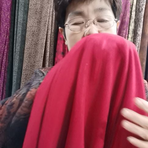 醋酸天丝羊绒酒红色1.2米