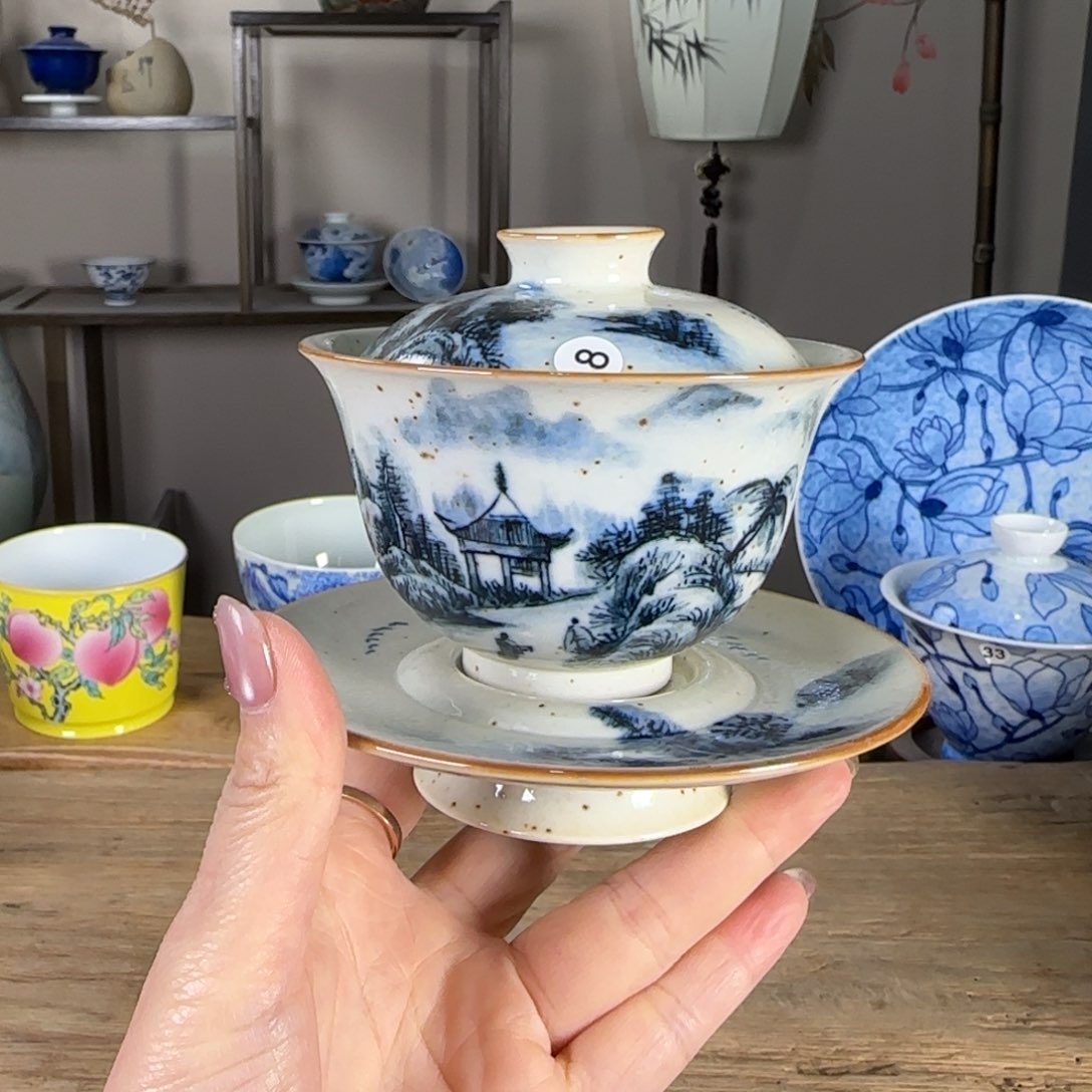 杯景德镇陶瓷柴烧多人