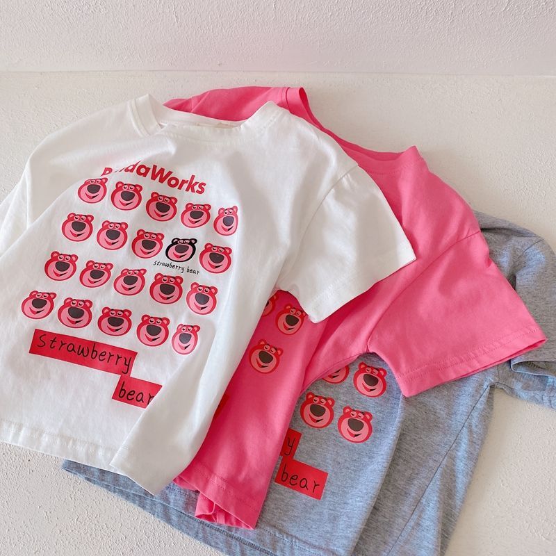 男童女童夏季短袖韩版童装半袖2025夏装纯棉休闲宽松宝宝上衣T恤