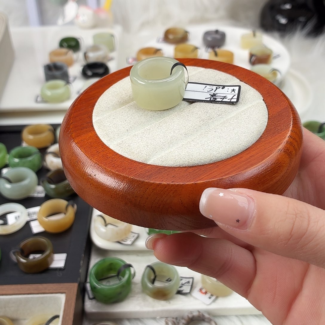 和田玉未镶嵌戒指Q22冰晴水内径15.7