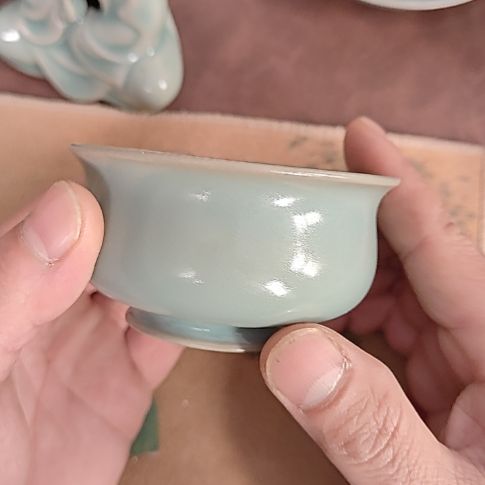 杯子青绿釉  普洱杯单杯