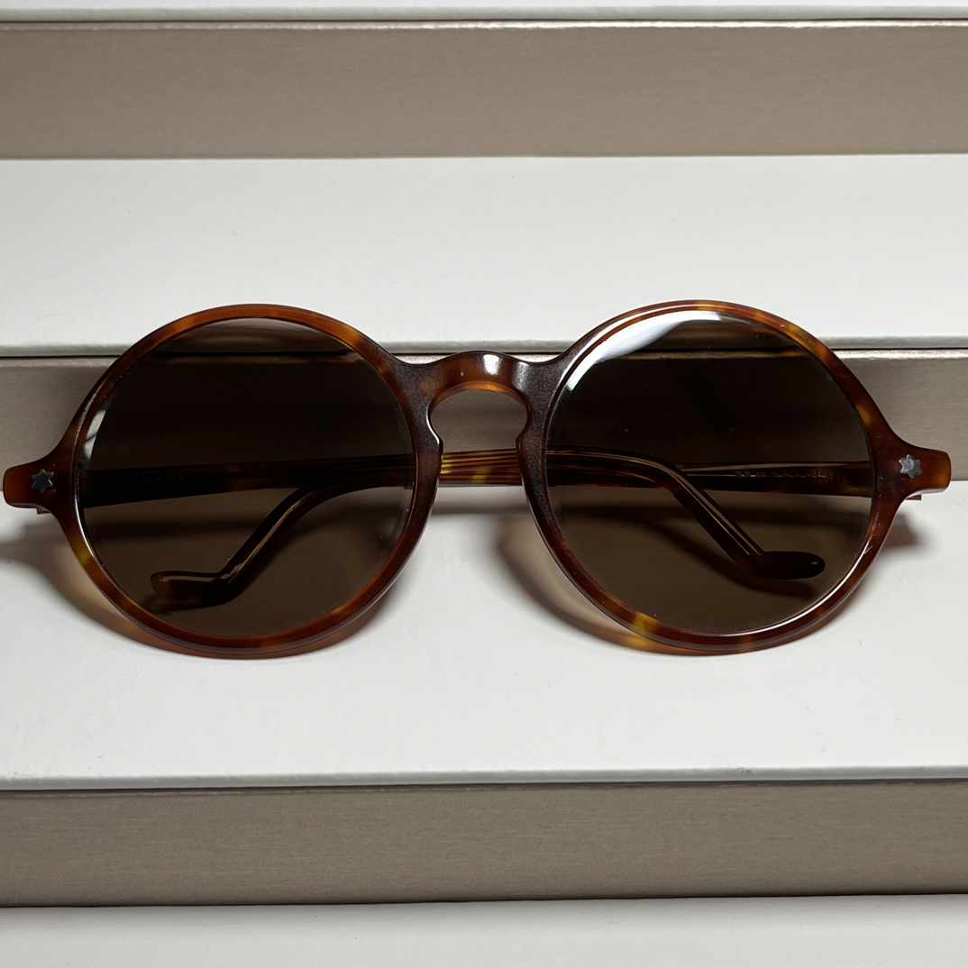 ［品质保证］复古圆板材直板天然水晶石头眼镜养眼护目太阳镜圆千边