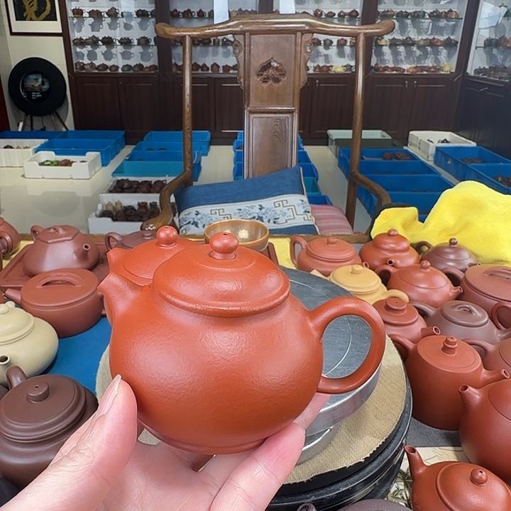 紫砂茶壶宝儿壶朱泥