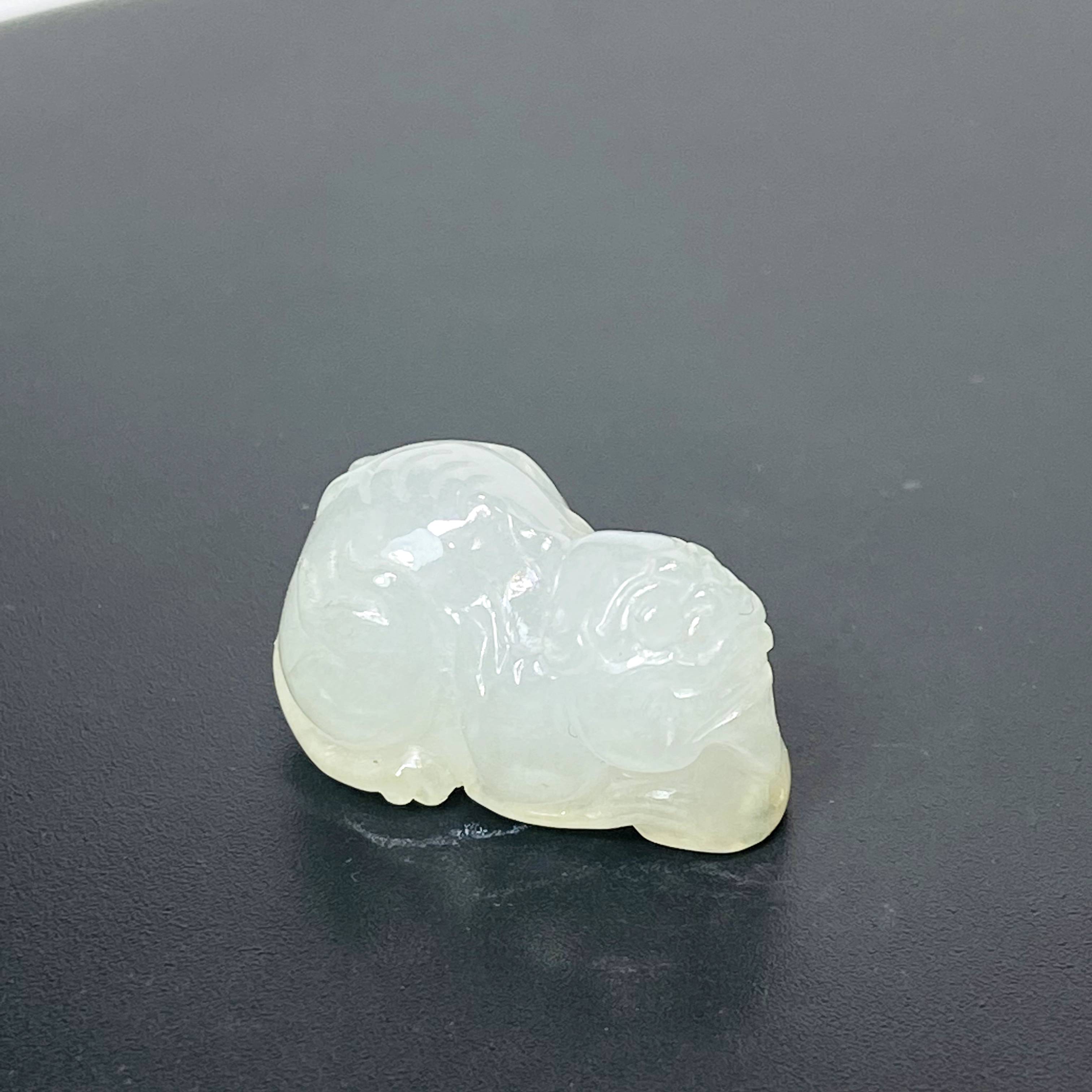 RX5天然缅甸A货翡翠冰胶貔貅吊坠/018671/北京中保拍卖