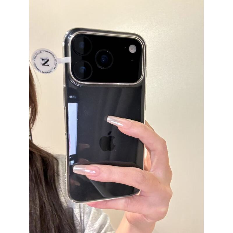 简约韩系全透明底亚克力ins风高级适用iphone16promax苹果手机壳