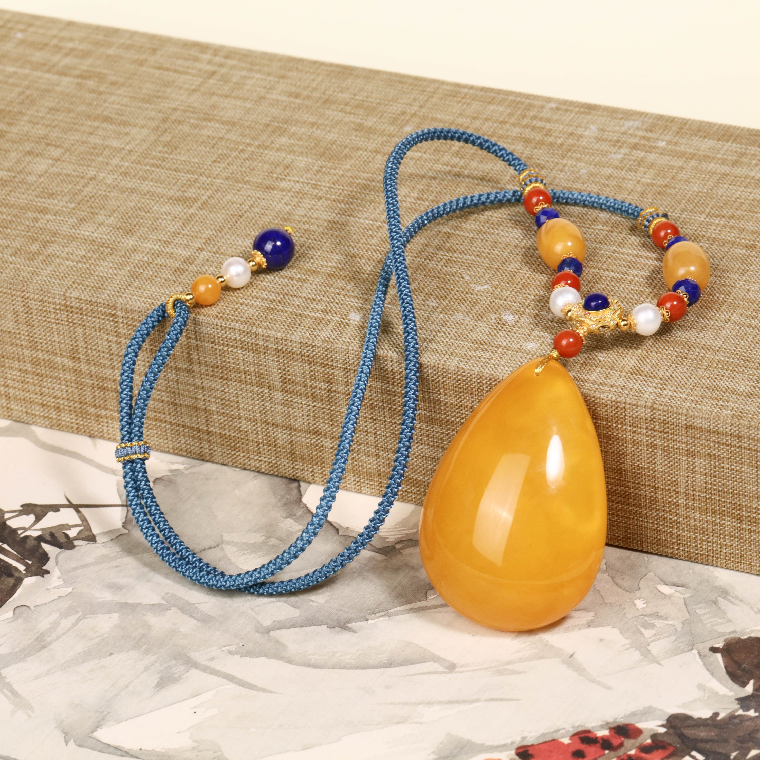 老蜡水滴项链LCXCC0104094