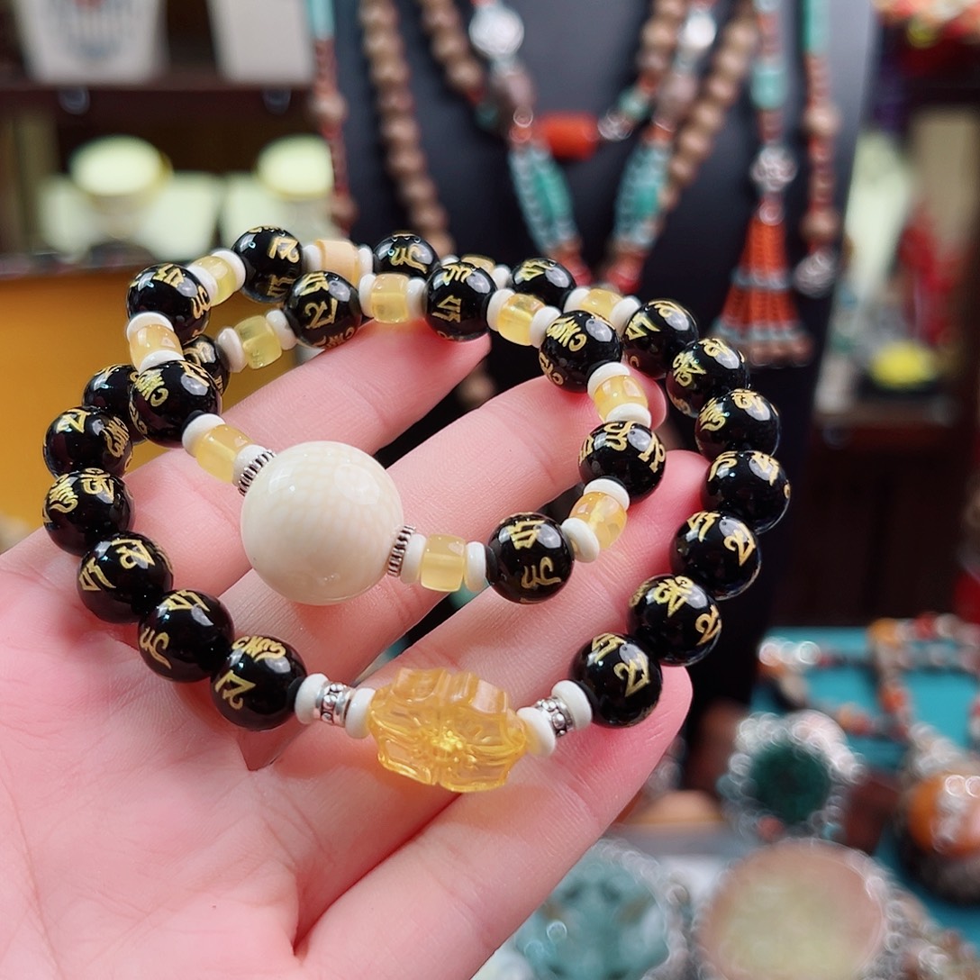 银S925镶嵌玛瑙手链手链