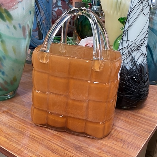 琉璃花瓶高27厘米口径18厘米