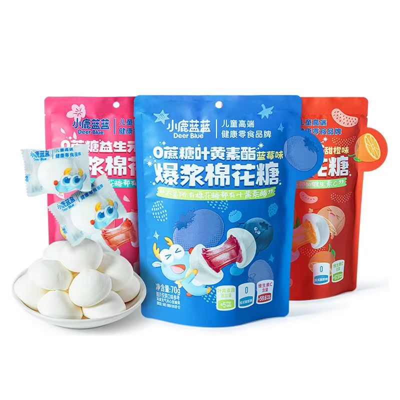 【到手2件】 小鹿 0蔗糖维C爆浆棉花糖 