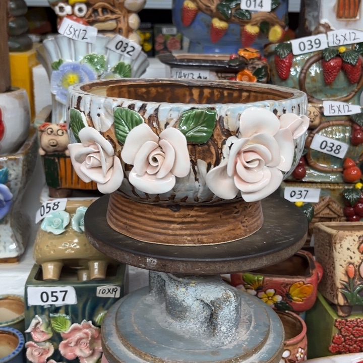 紫砂花盆粗陶材质多肉花盆