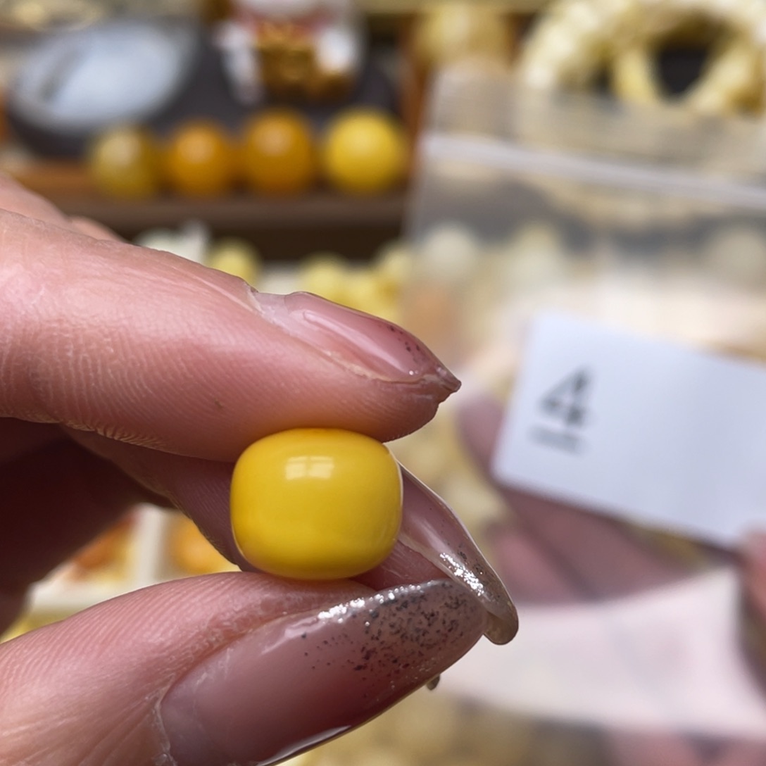 蜜蜡珠宝奇石未镶嵌粉点11