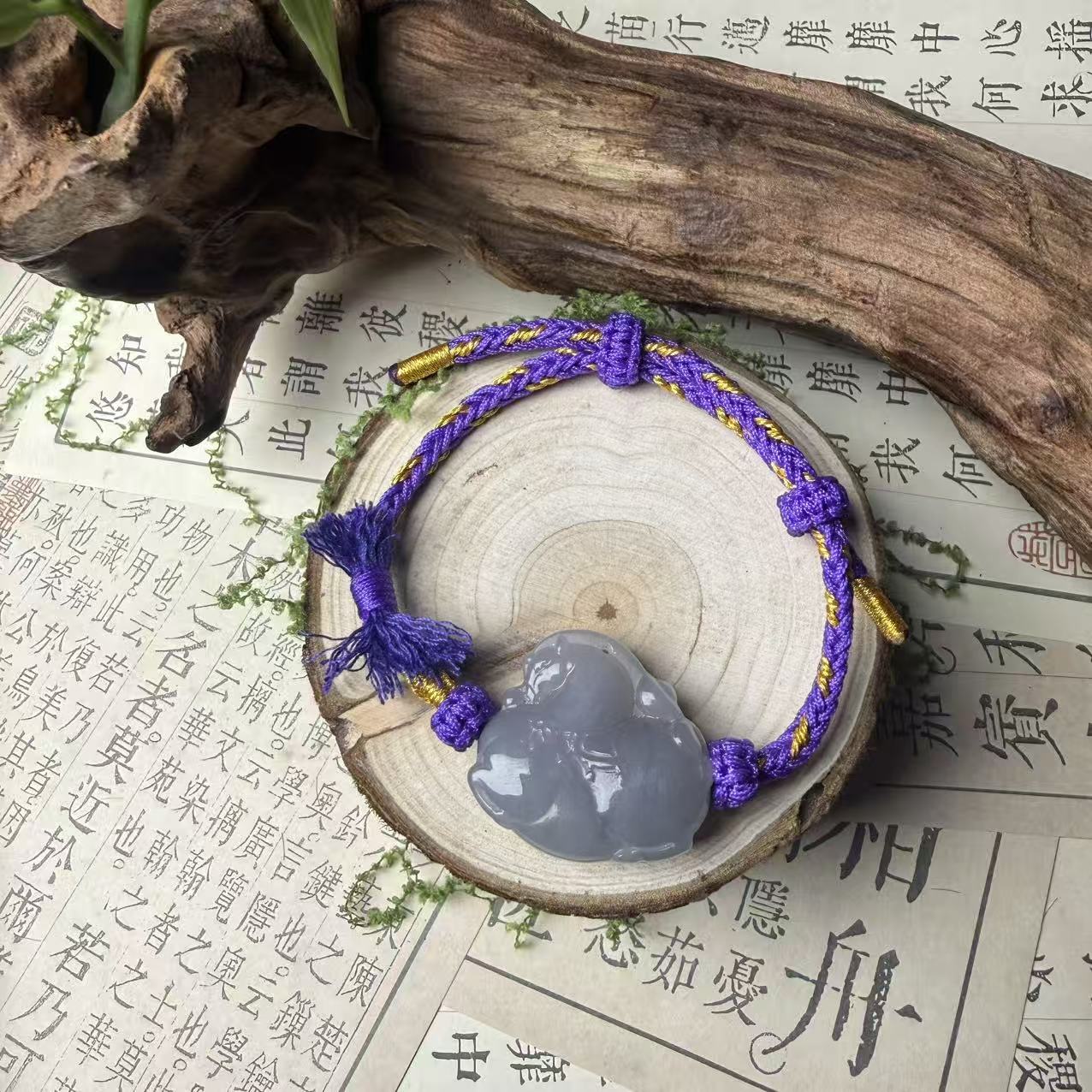 ZBG3051九紫唐马 和田玉编制手绳(珠宝多样性发其一）