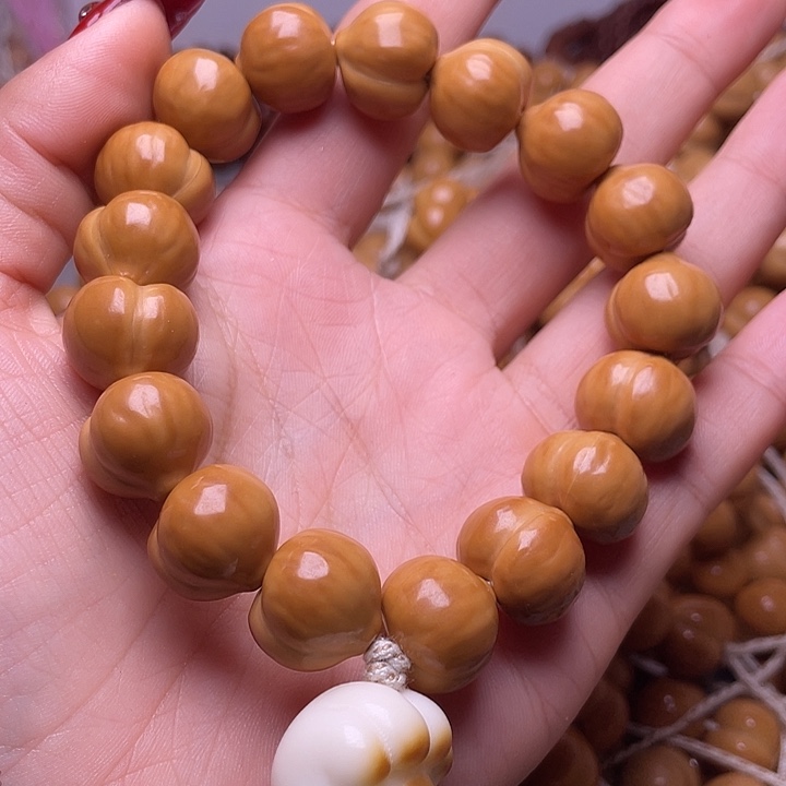 猴头核桃手串16尺寸肌理纹屁桃手串全品无暇