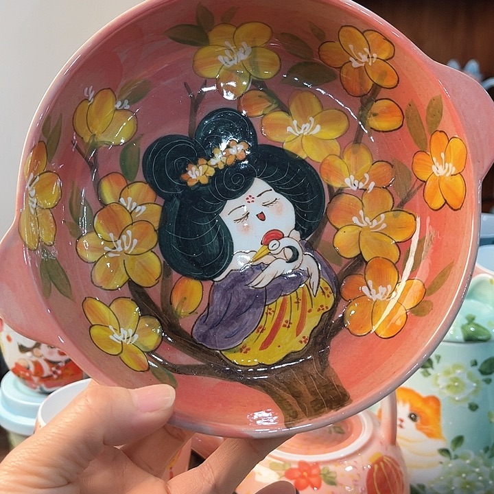 陶景德镇釉下手绘陶瓷 