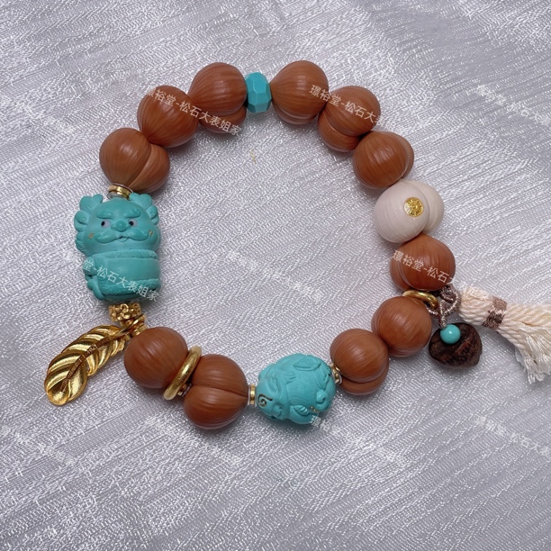 【松石大表姐家】湖北真原矿小众珠宝绿松石多宝手串