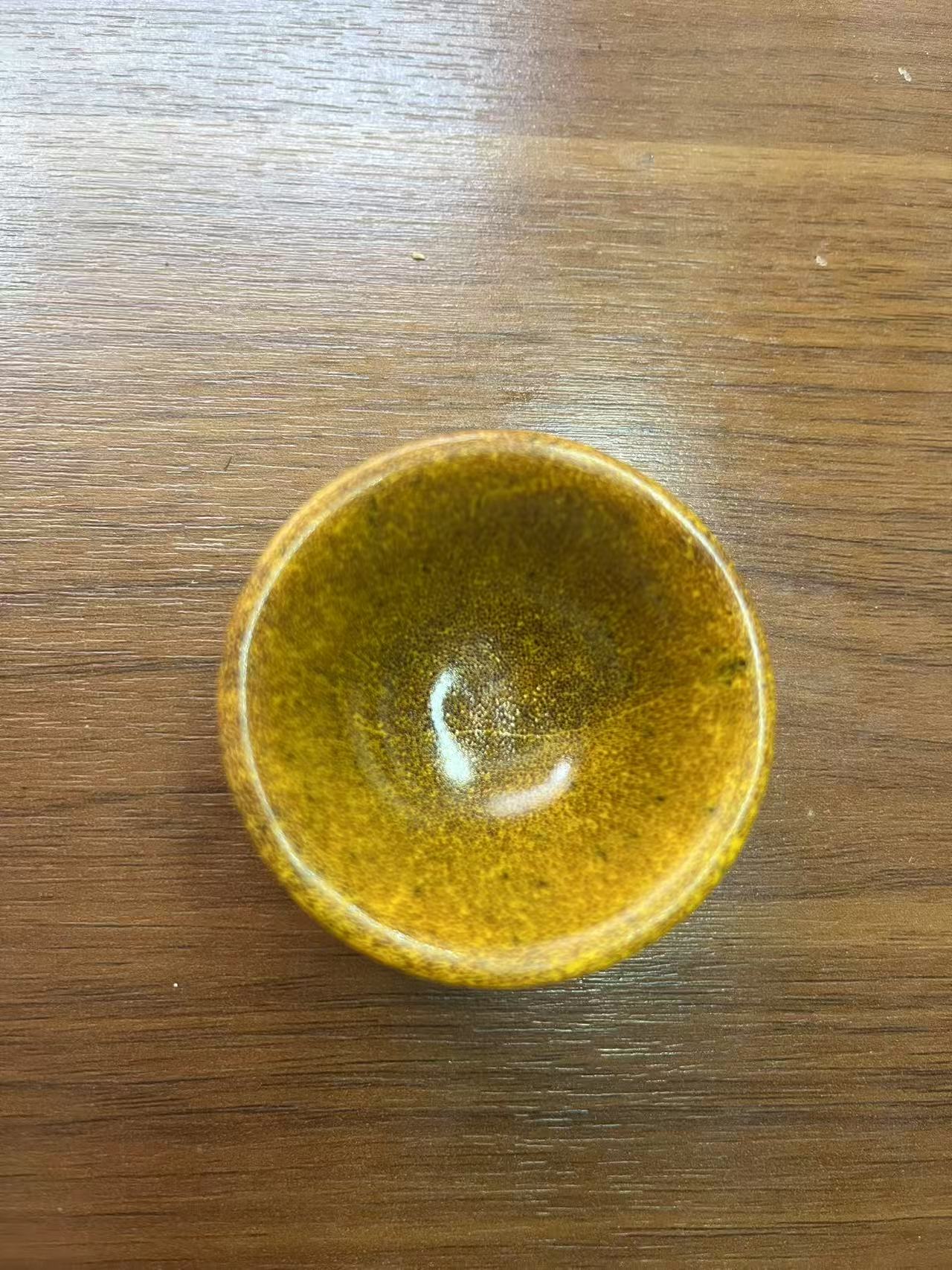 手工柴窑烧制大容量金竹束口建盏茶盏主人杯