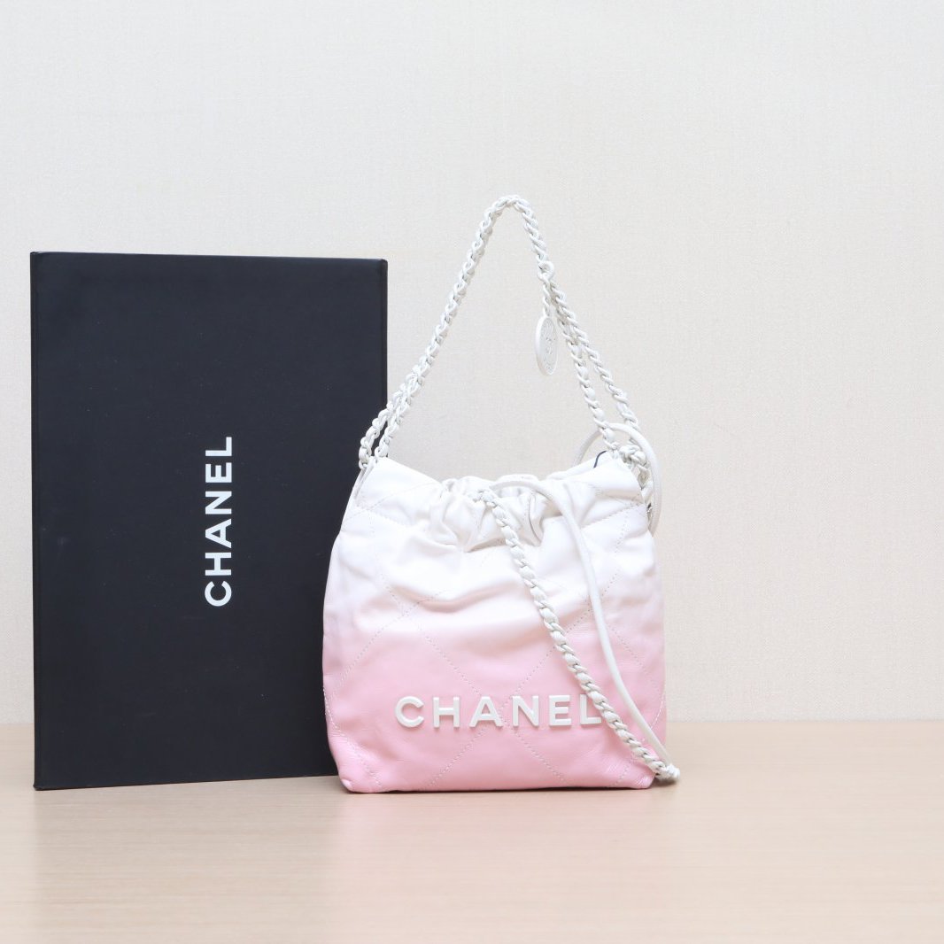 99新 Chanel/香奈儿 小花6枫 24C 22Bag Tote托特包 Mini 芯片开