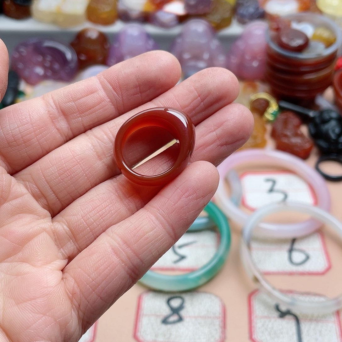 玛瑙/玉髓颈饰合金兰*