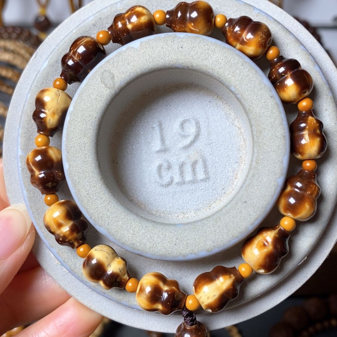 菩提手串/手链紫金鼠半实心葫芦手持10.5