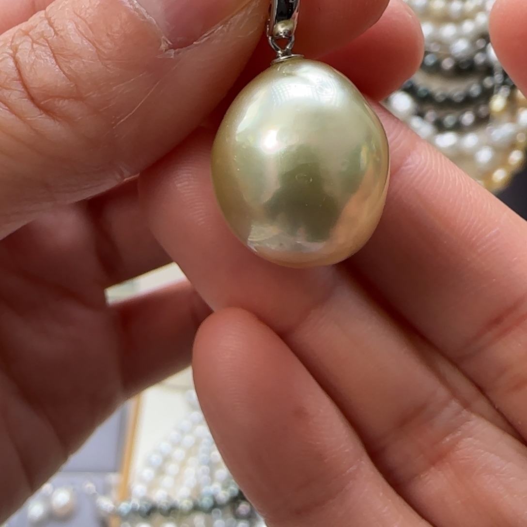 海水珍珠颈饰银S925镶嵌