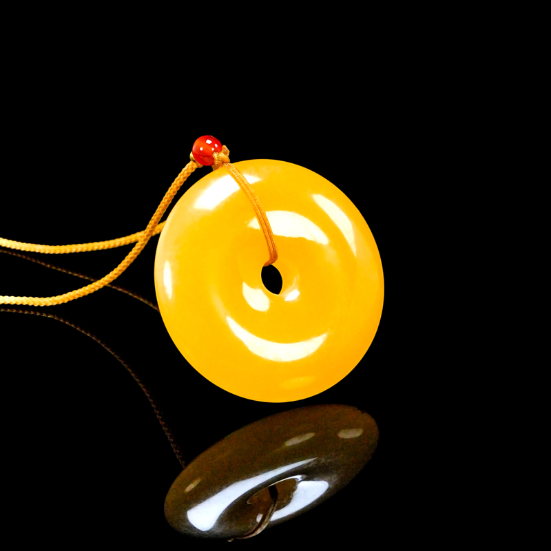 Y-796 巴玉黄平安扣吊坠