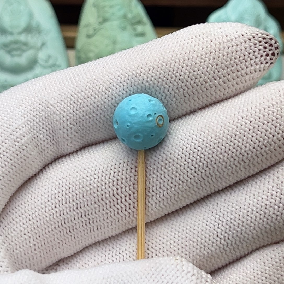 绿松石未镶嵌珠宝奇石星球圆珠11.5