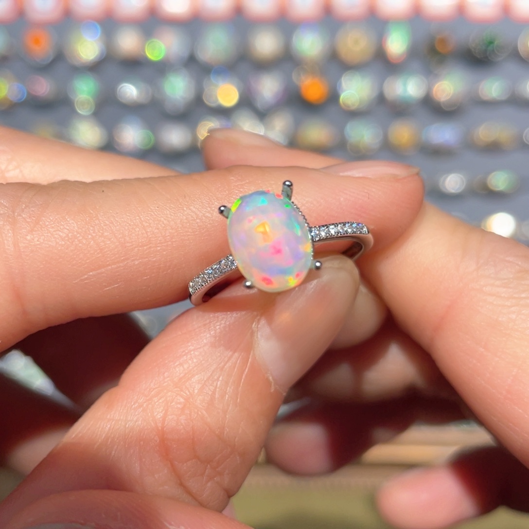 欧泊欧泊戒指银S925镶嵌