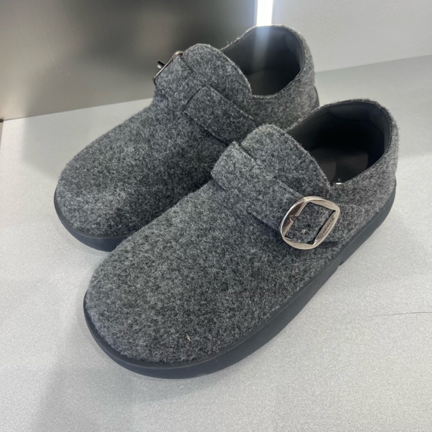 8718-1玛莎玛索厚底增高毛呢勃肯新款懒人博肯毛毛鞋