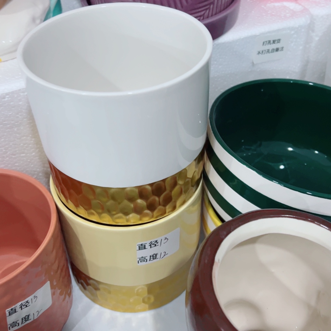 有孔，陶瓷花盆满10米包邮发货