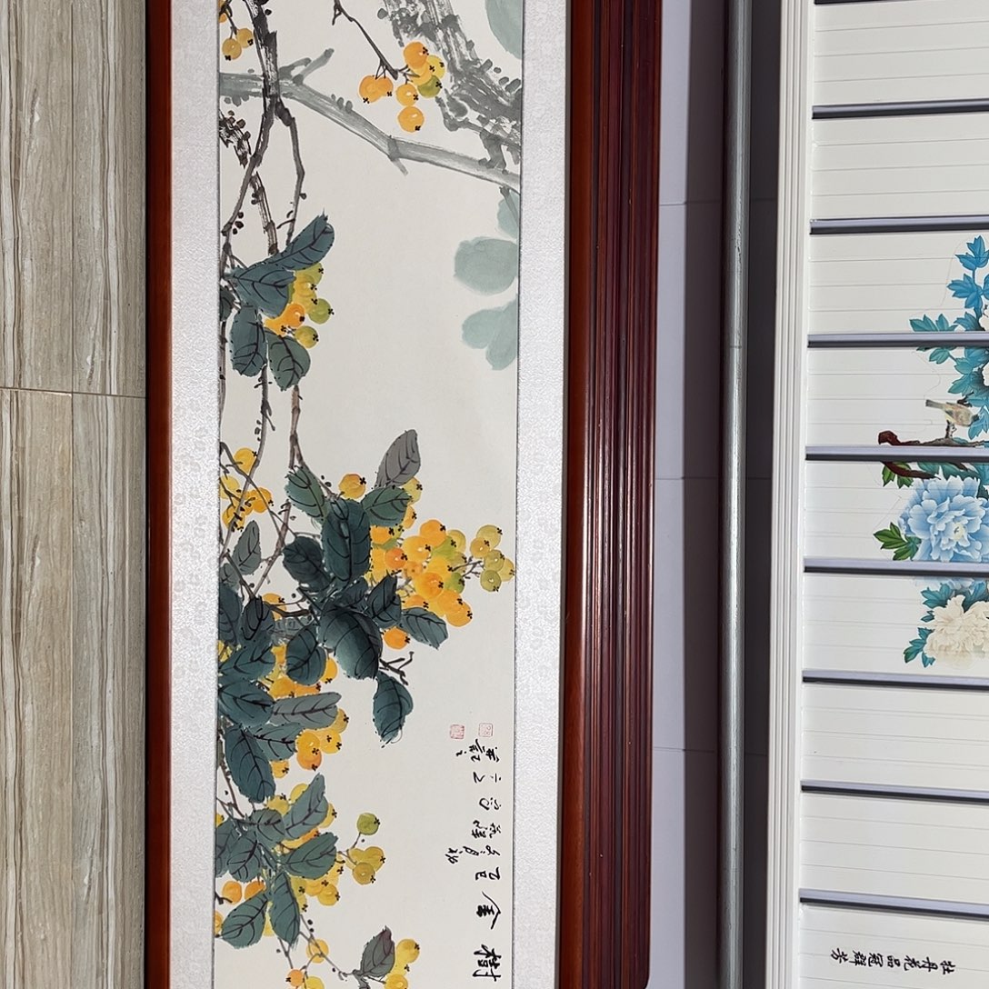 国画书画作品带框163×48