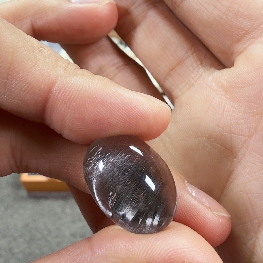 何***）水晶珠宝半成品银S925镶嵌