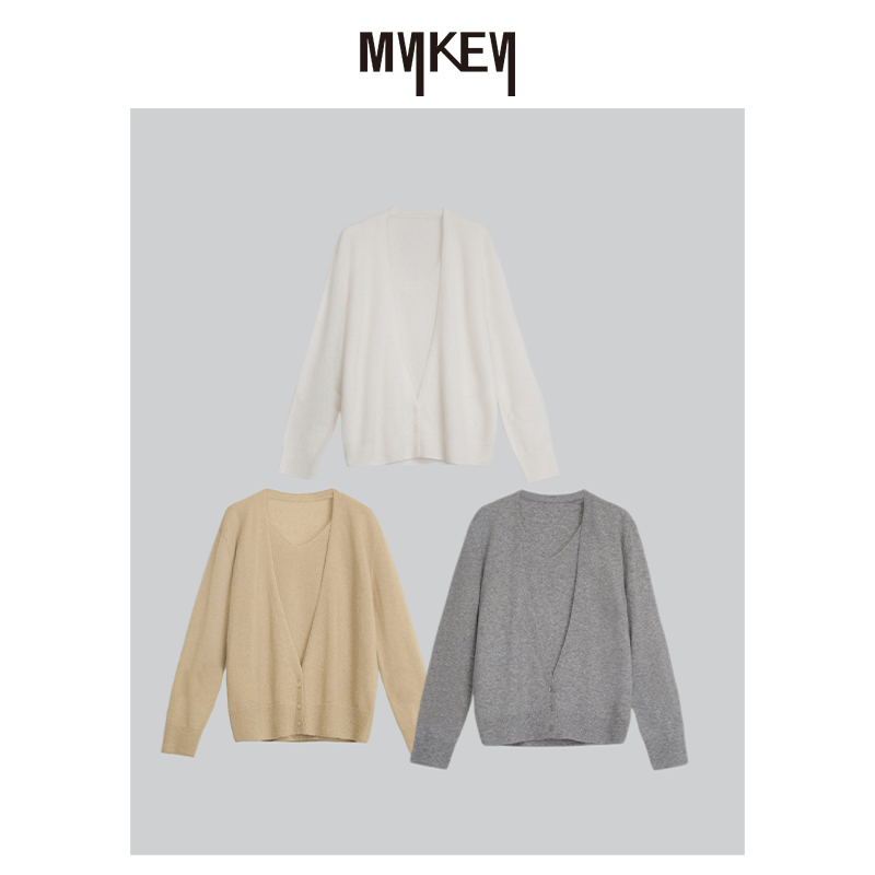 Mykey · 丨软糯舒适丨毛绒假两件金丝慵懒毛衫丨MK5AWZ686