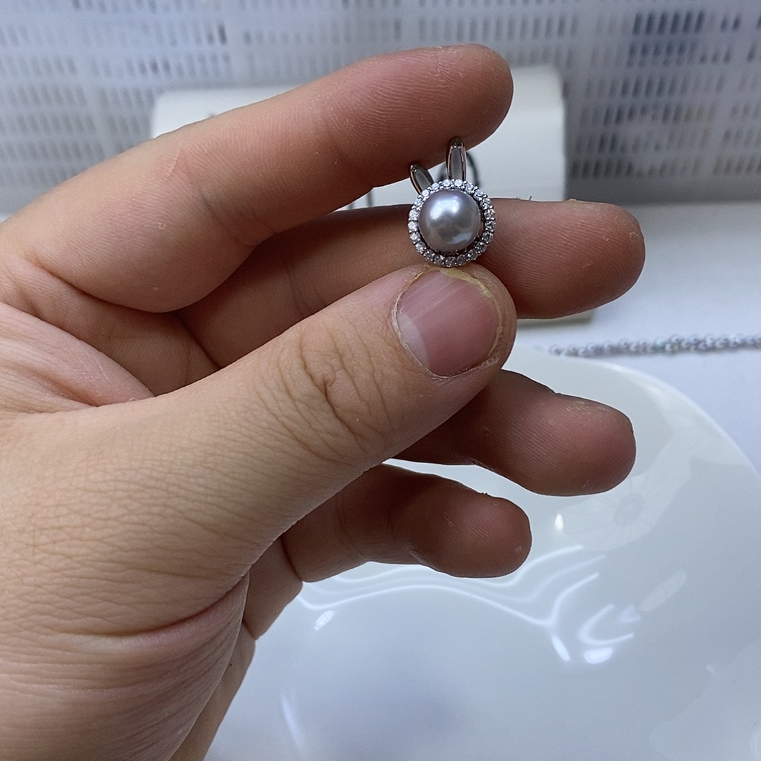 海水珍珠颈饰银S925镶嵌