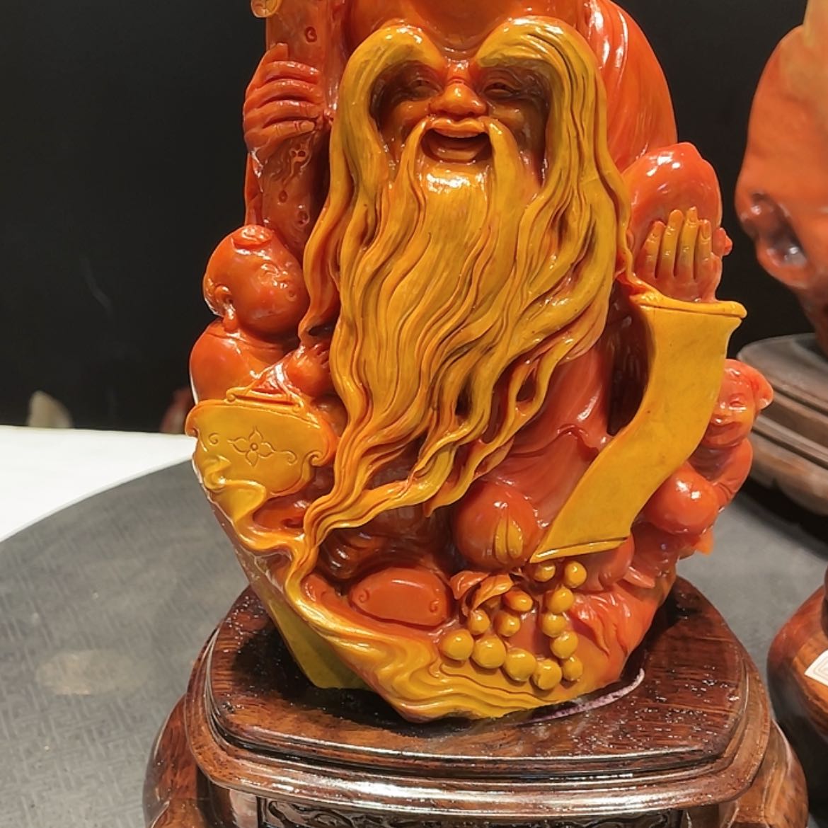 【闪购商品】寿山石三*哥寿星摆件创意