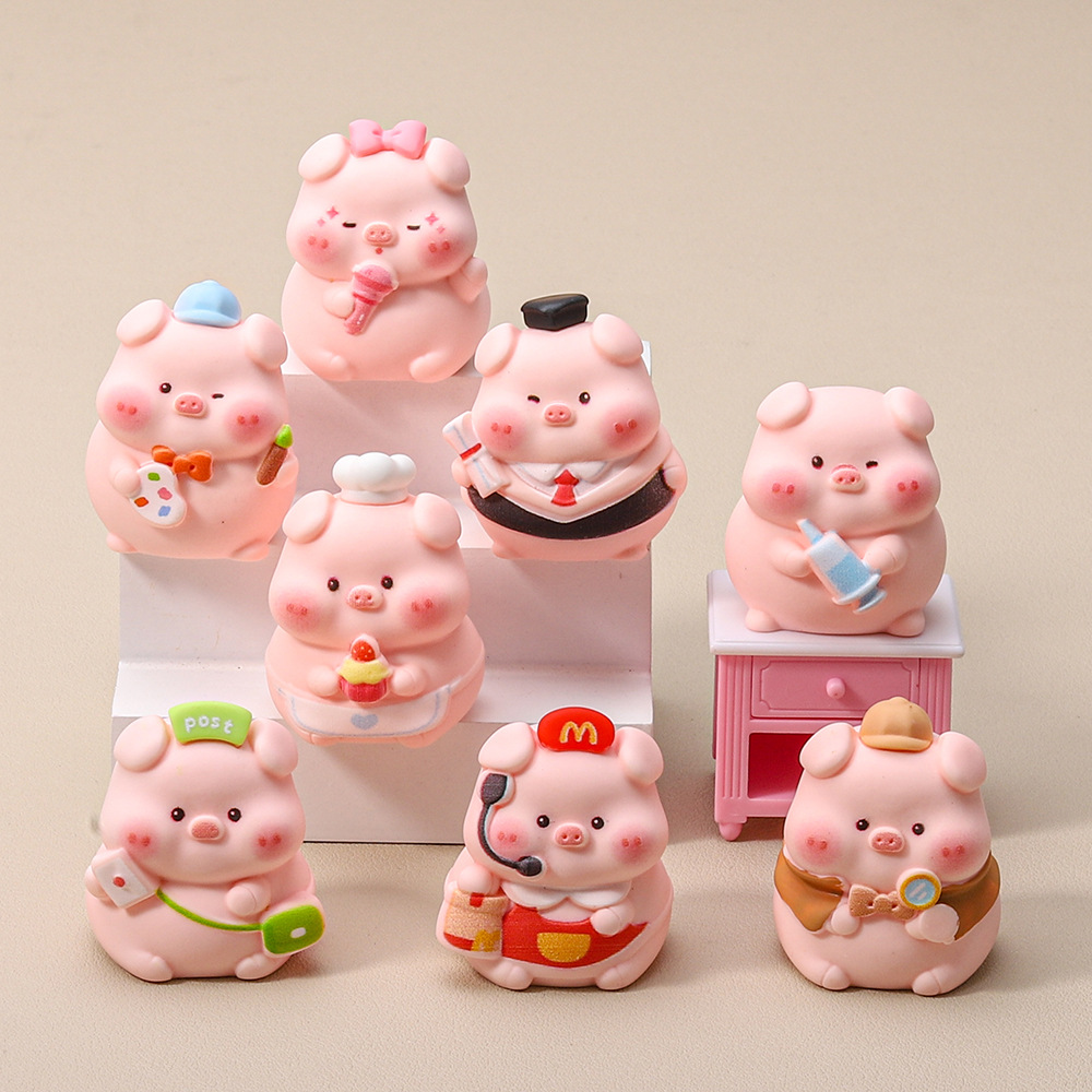 【保套均发】手感漆职业小猪 diy桌面小摆件
