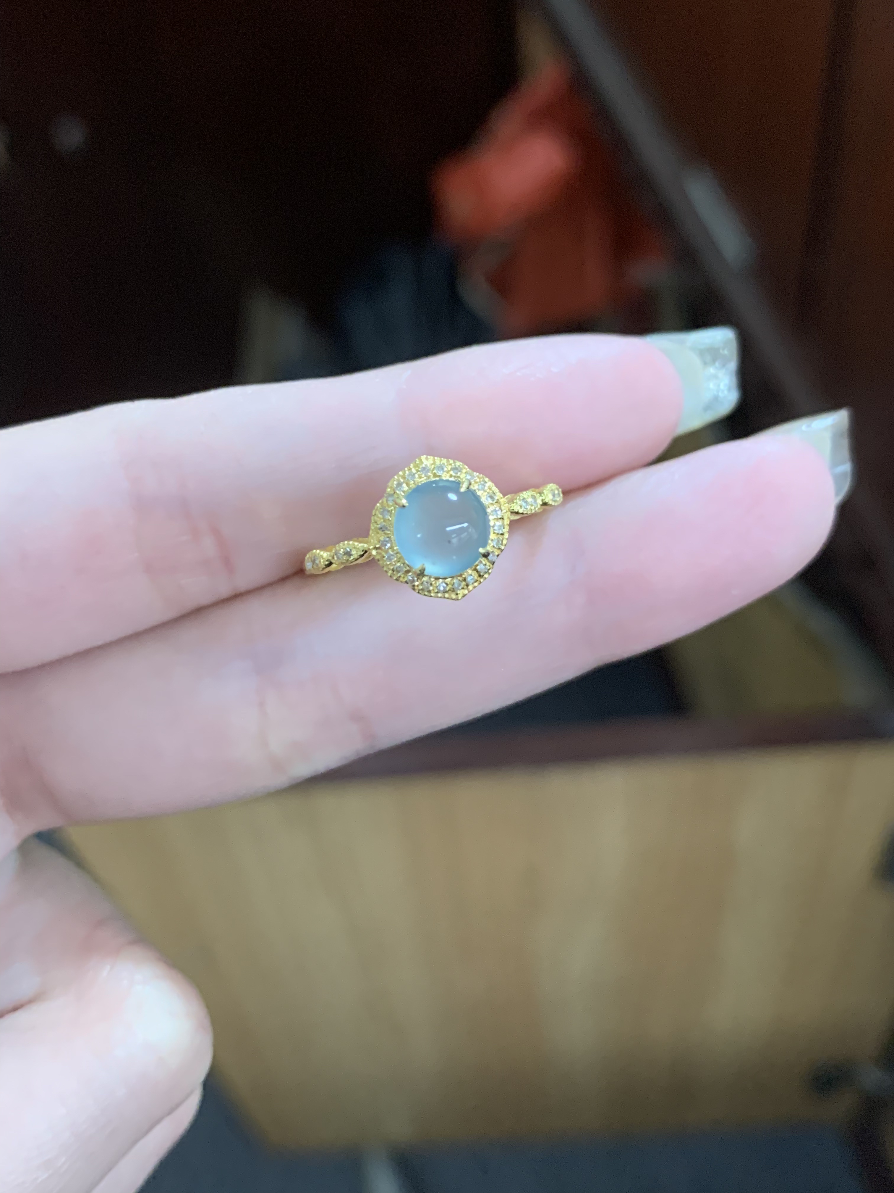 18k金翡翠A货戒指